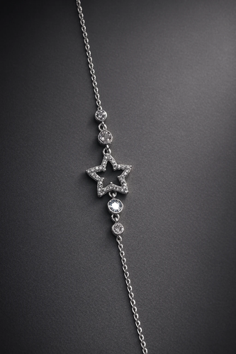 خرید دستبند نقره زنانه طرح ستاره