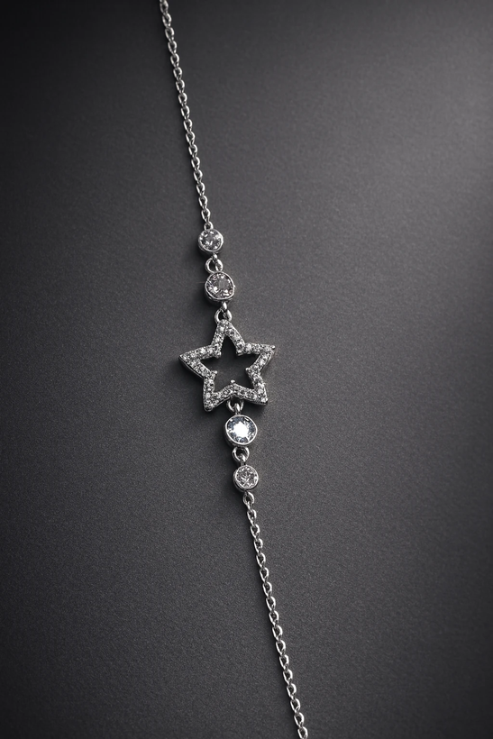 خرید دستبند نقره زنانه طرح ستاره