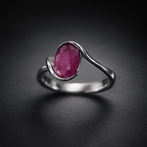 خرید انگشتر نقره زنانه یاقوت سرخ