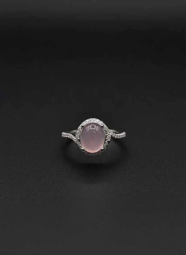 خرید انگشتر زنانه عقیق کبود نقره عیار ۹۲۵