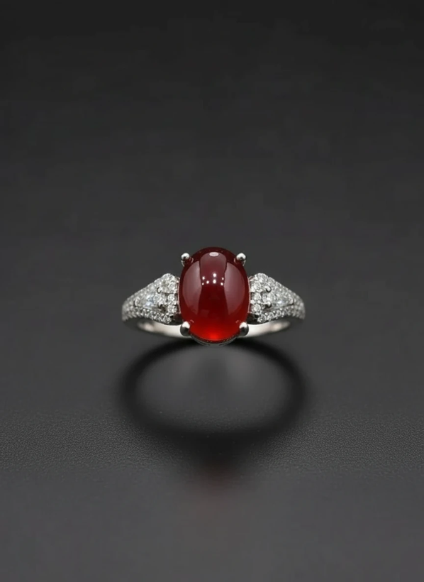 خرید انگشتر زنانه عقیق سرخ