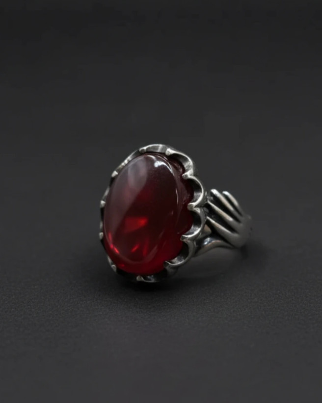 خرید انگشتر مردانه عقیق سرخ