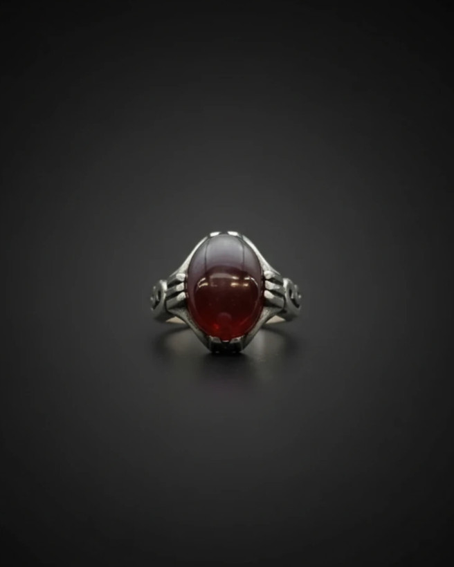 انگشتر مردانه عقیق سرخ