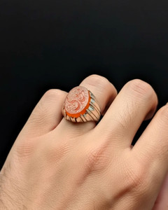 خرید انگشتر مردانه با عقیق یمن