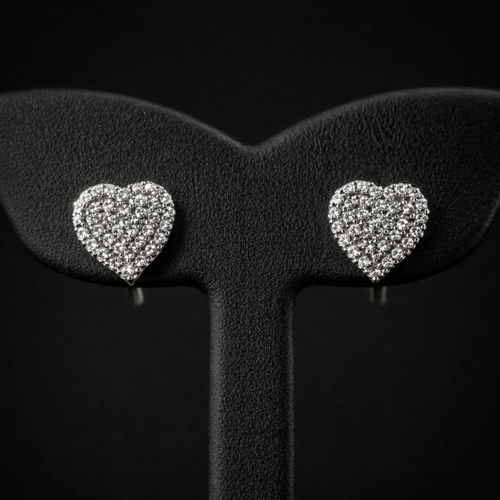 گوشواره نقره زنانه طرح قلب