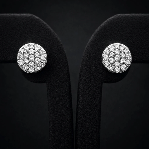 گوشواره نقره زنانه گرد