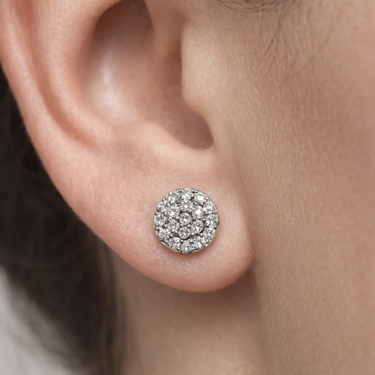 خرید گوشواره نقره زنانه عیار ۹۲۵ آبکاری رادیوم