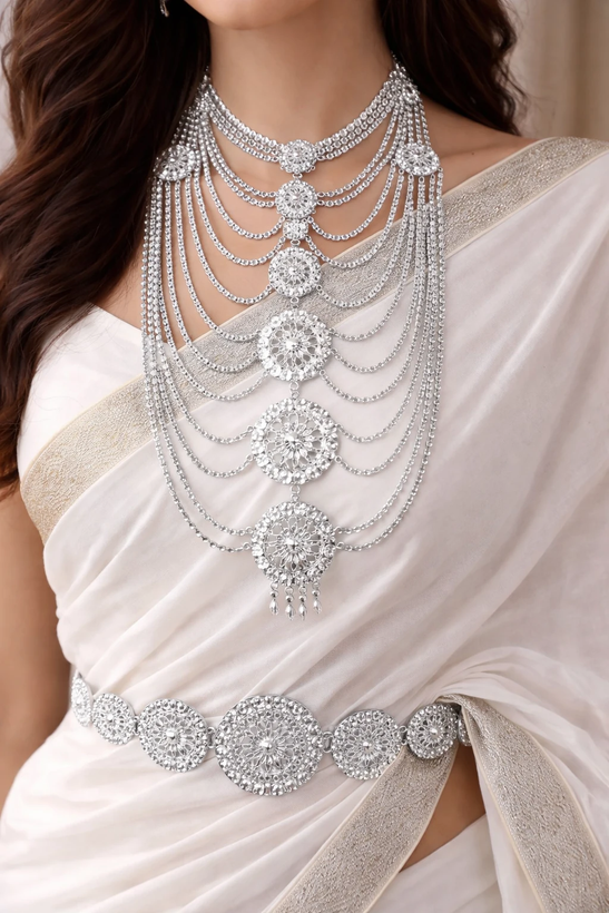 خرید گردنبند و کمربند نقره عیار ۹۲۵