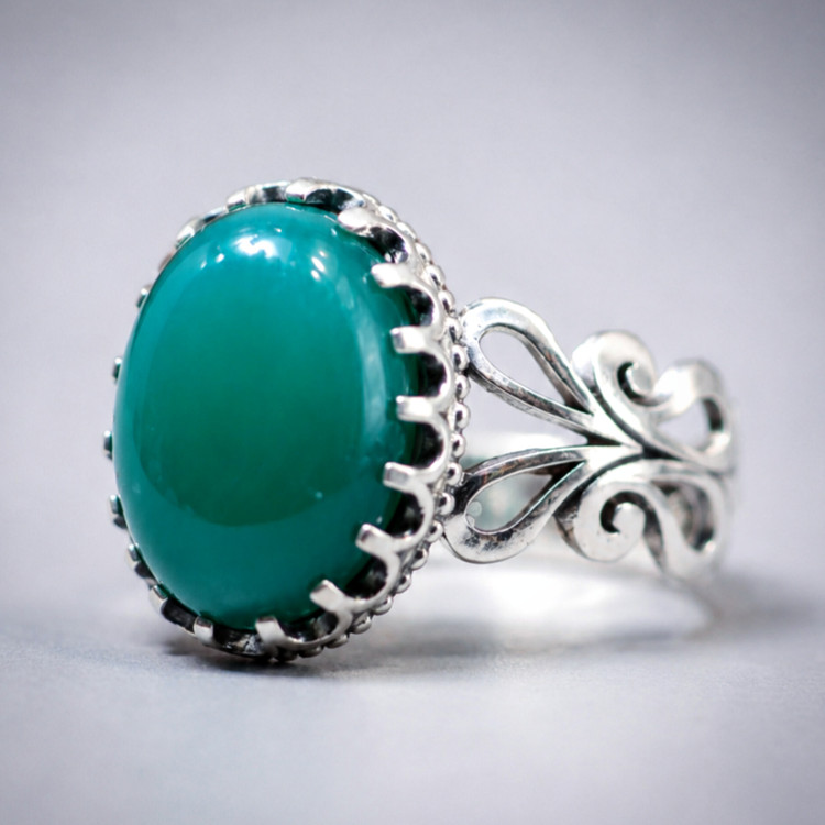 انگشتر نقره مردانه مدل اسلیمی با نگین قرمز جذاب