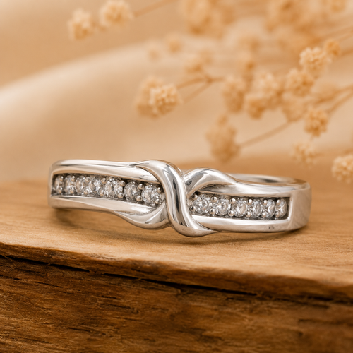 حلقه ارت نقره طرح گره نگیندار | ظریف، خاص و همیشه شیک ✨💍
