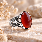 انگشتر مردانه نقره عیار 925 طرح کار اشک