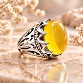 انگشتر مردانه ، نقره عیار 925، سنگ عقیق ، طرح رکاب فیلی شبکه ای .